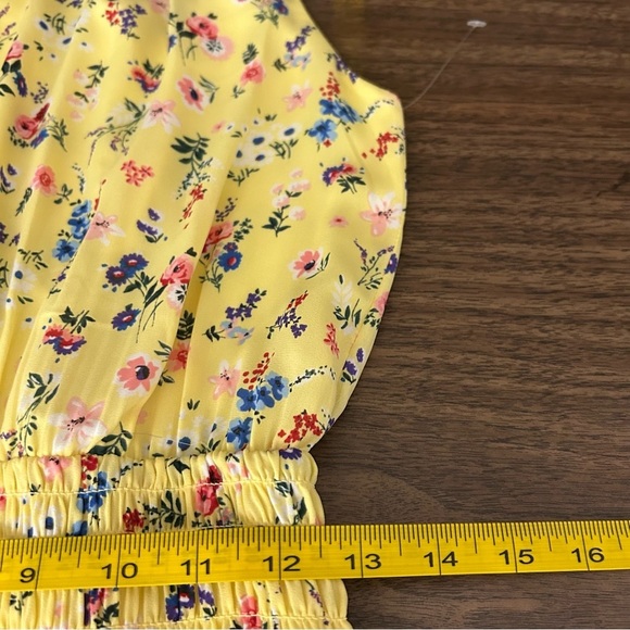 Design lab Floral Yellow Sleeveless Dress S - Picture 10 of 12